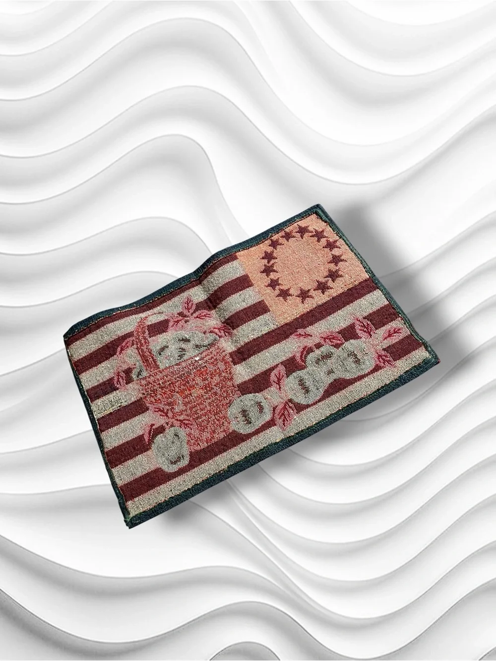 Set of 4 Patriotic Stars Stripes Tapestry American Flag Apple Basket Placemats